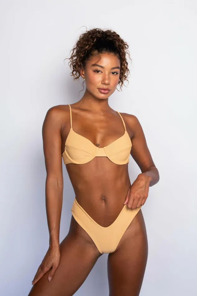 Skatie Bottoms Mandi Bikini Bottom Nude Classic Ribbed 8211 Women