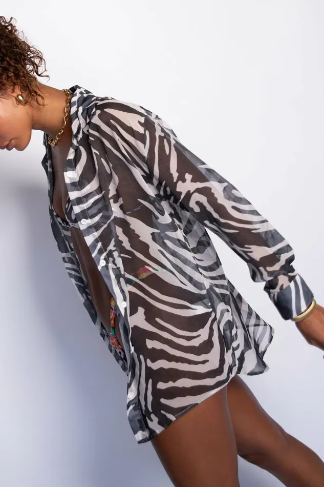Skatie CoverUps Phoenix Button Down Chiffon Monte 8211 Women