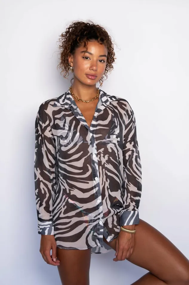 Skatie CoverUps Phoenix Button Down Chiffon Monte 8211 Women