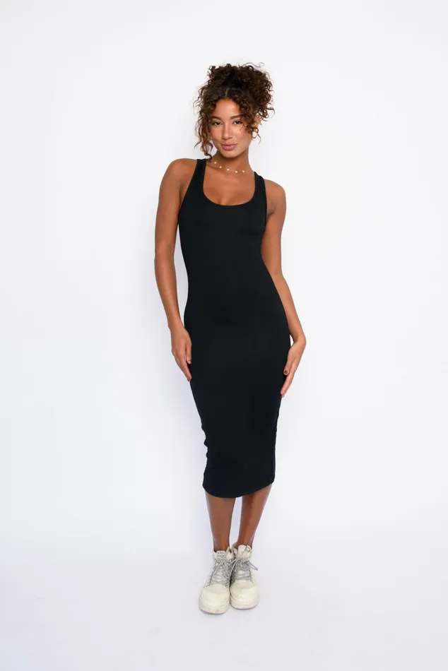 Skatie Dresses Alex Dress Ribbed Black 8211 Women