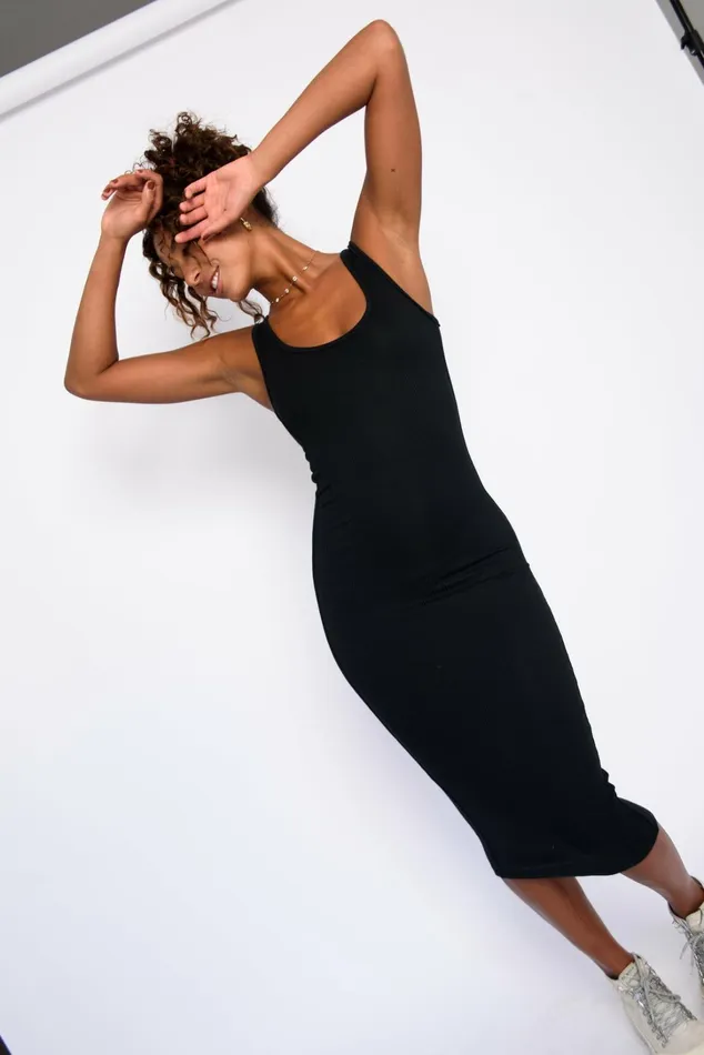 Skatie Dresses Alex Dress Ribbed Black 8211 Women