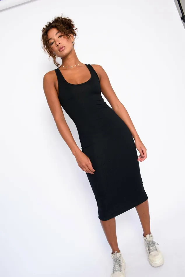Skatie Dresses Alex Dress Ribbed Black 8211 Women
