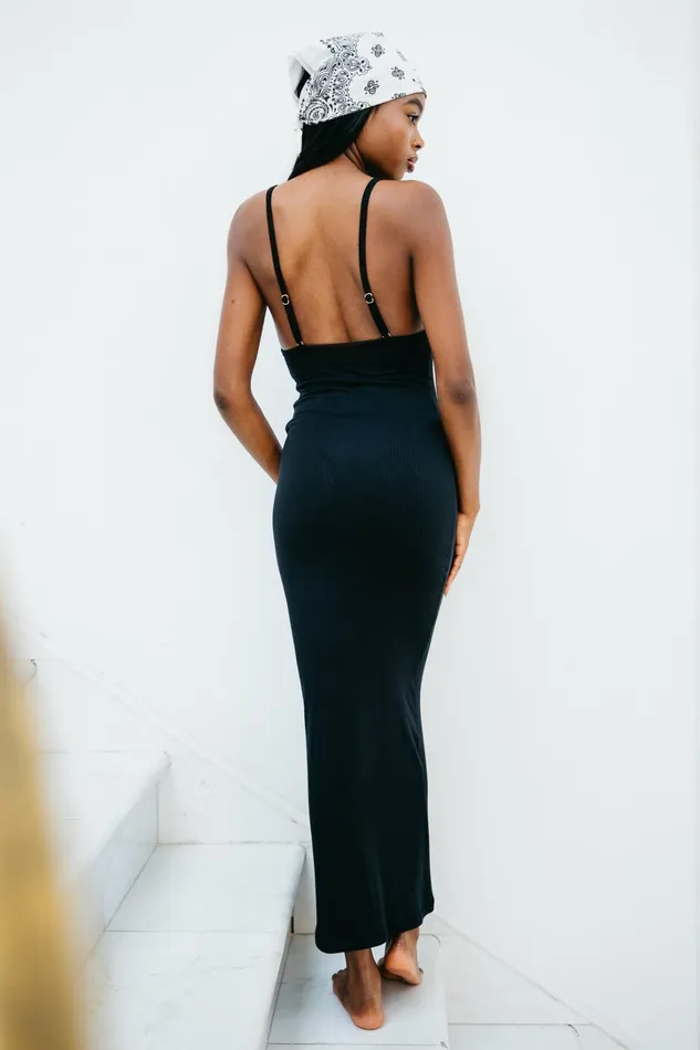 Skatie Dresses Jennifer Dress Ribbed Black 8211 Women
