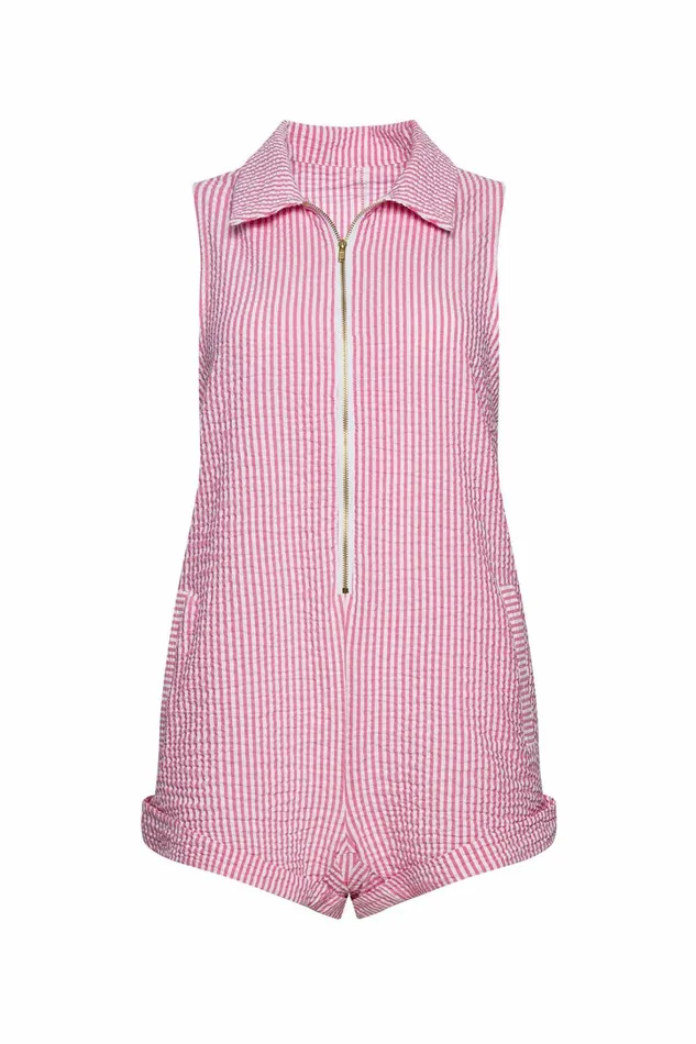 Skatie Rompers Wyatt Romper Pink Seersucker 8211 Women
