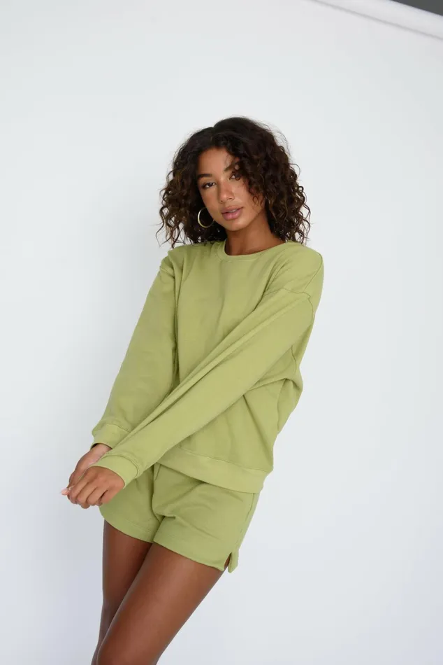 Skatie Sweats Ultralux Chris Crewneck Matcha 8211 Women