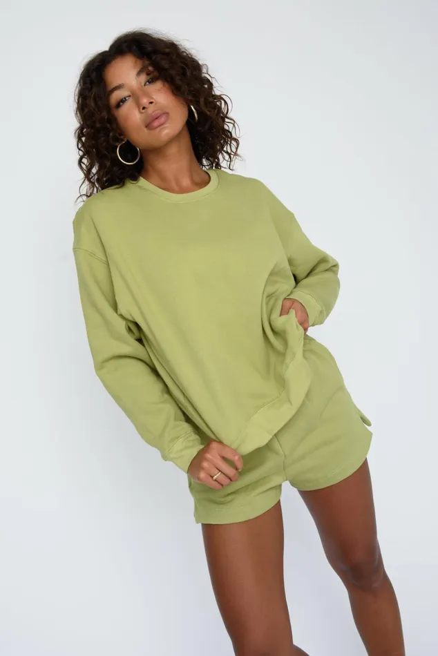Skatie Sweats Ultralux Chris Crewneck Matcha 8211 Women
