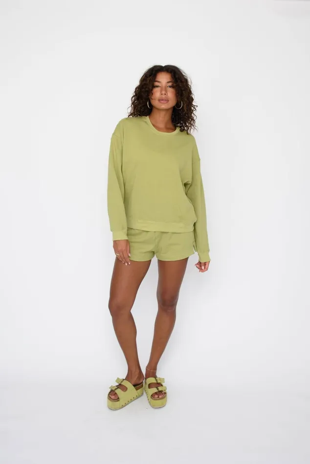 Skatie Sweats Ultralux Chris Crewneck Matcha 8211 Women