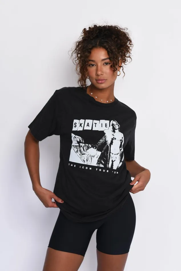 Skatie Tops Band Tee Black 8211 Women