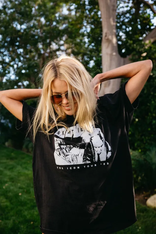 Skatie Tops Band Tee Black 8211 Women