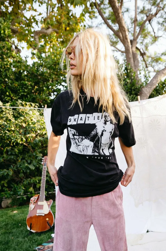 Skatie Tops Band Tee Black 8211 Women