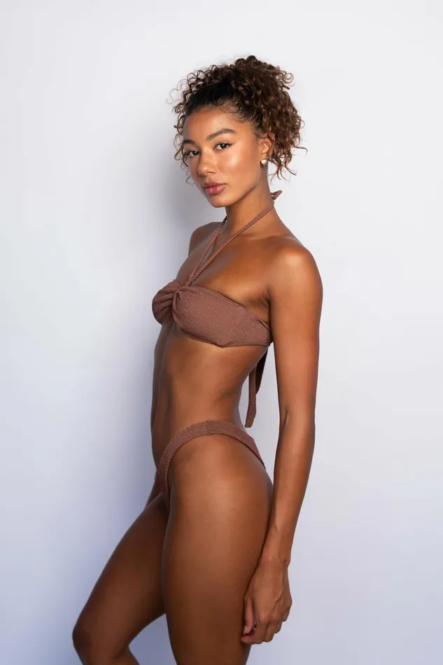 Skatie Tops Cher Bikini Top Mocha 8211 Women
