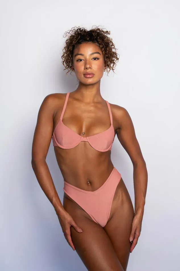 Skatie Tops Claire Bikini Top Rosette Classic Ribbed 8211 Women
