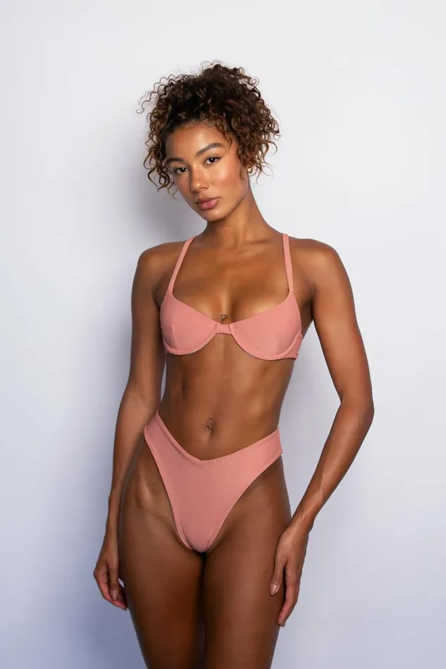 Skatie Tops Claire Bikini Top Rosette Classic Ribbed 8211 Women