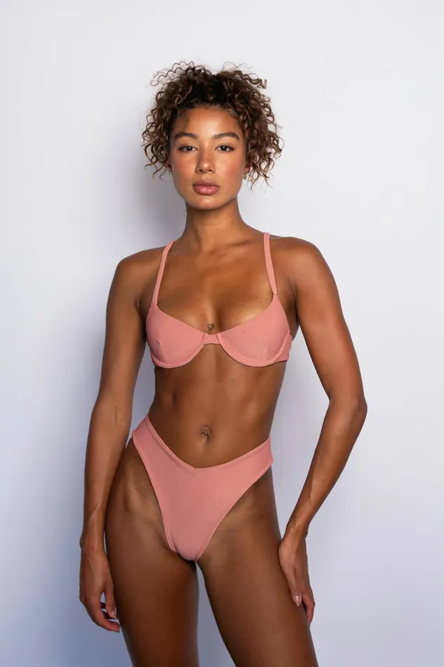 Skatie Tops Claire Bikini Top Rosette Classic Ribbed 8211 Women