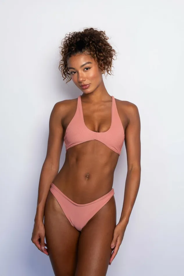 Skatie Tops Jasmine Bikini Top Rosette Classic Ribbed 8211 Women