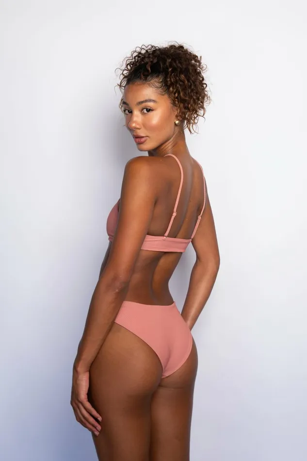 Skatie Tops Jasmine Bikini Top Rosette Classic Ribbed 8211 Women