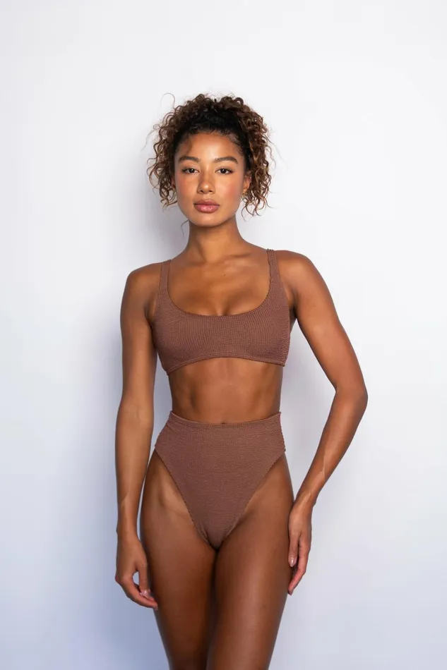 Skatie Tops Mya Bikini Top Mocha 8211 Women