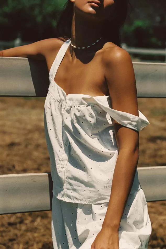 Skatie Tops Quinn Top White Eyelet 8211 Women