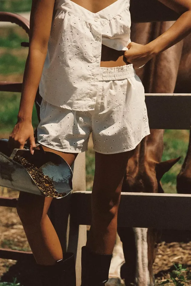 Skatie Tops Quinn Top White Eyelet 8211 Women