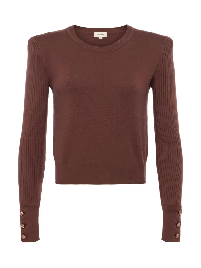 Sky Sweater Cocoa Women L039Agence Knitwear Sky Sweater Cocoa Women L039Agence Knitwear