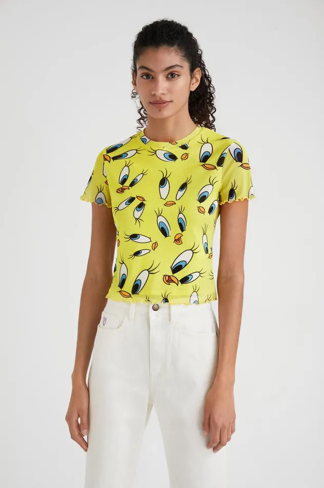 Slim Tulle Tweety Tshirt Women Desigual Tshirts