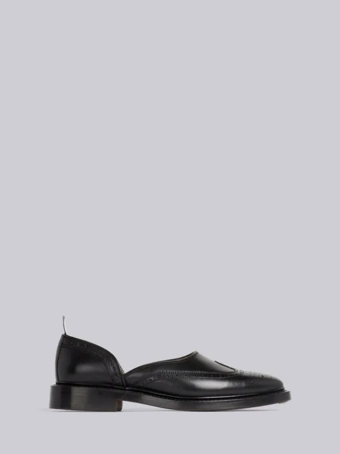 Slipon Brogue Shoes Black Women Thom Browne Brogues and Loafers