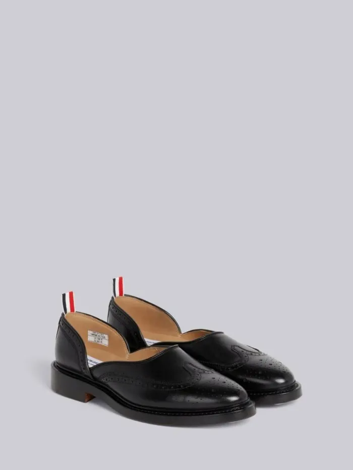 Slipon Brogue Shoes Black Women Thom Browne Brogues and Loafers