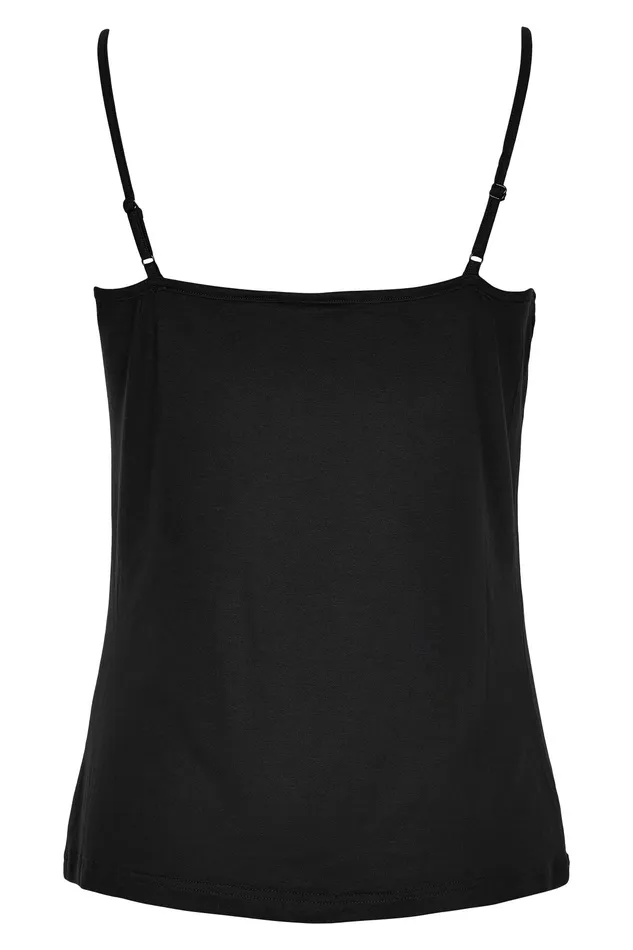 SLIP TOP 15458 999 Black 999 Women IN FRONT TOPS TSHIRTS