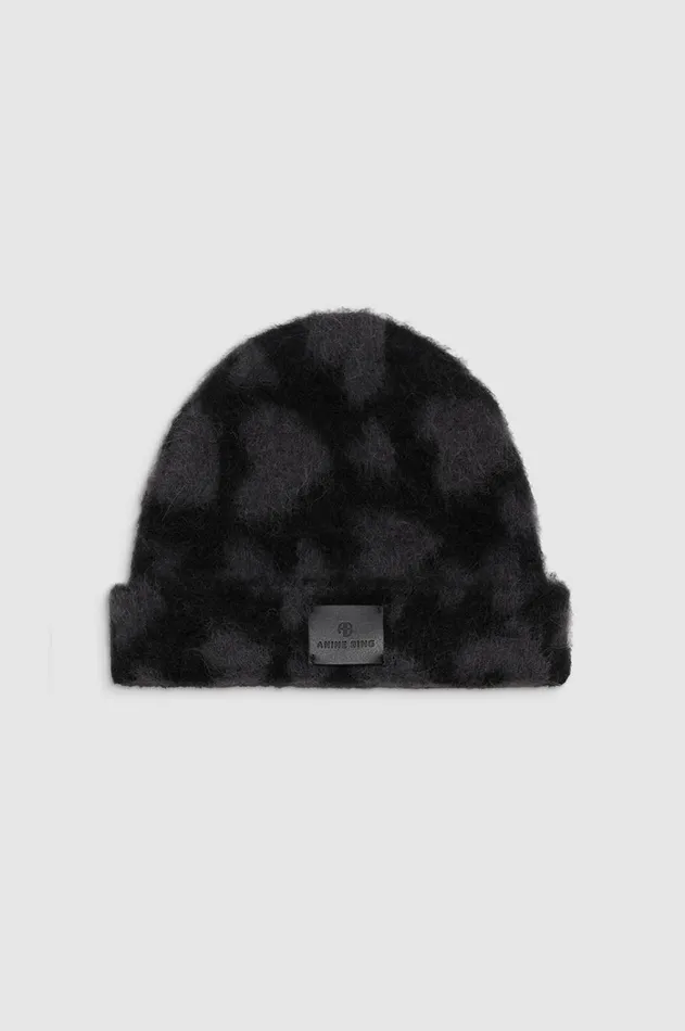 Small Goods Women ANINE BING Elia Beanie 8211 Black And Grey Heart
