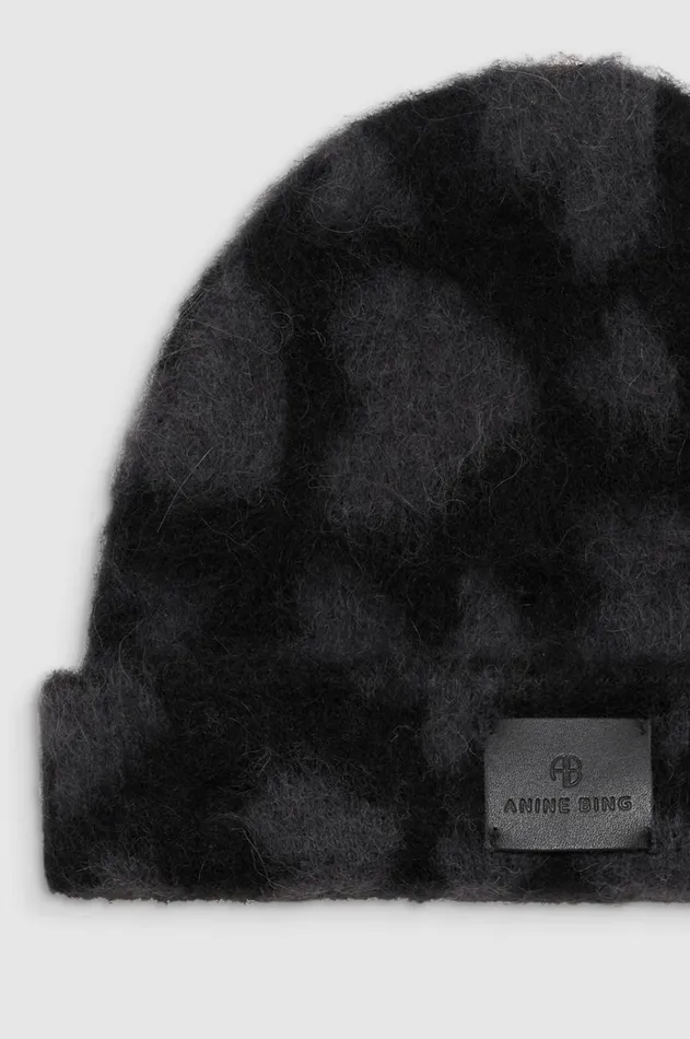 Small Goods Women ANINE BING Elia Beanie 8211 Black And Grey Heart