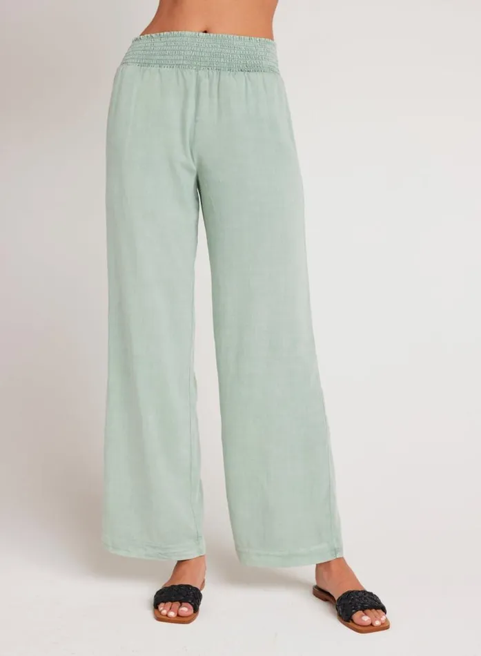 Smocked Waist Wide Leg 8211 Oasis Green Women Bella Dahl Pants