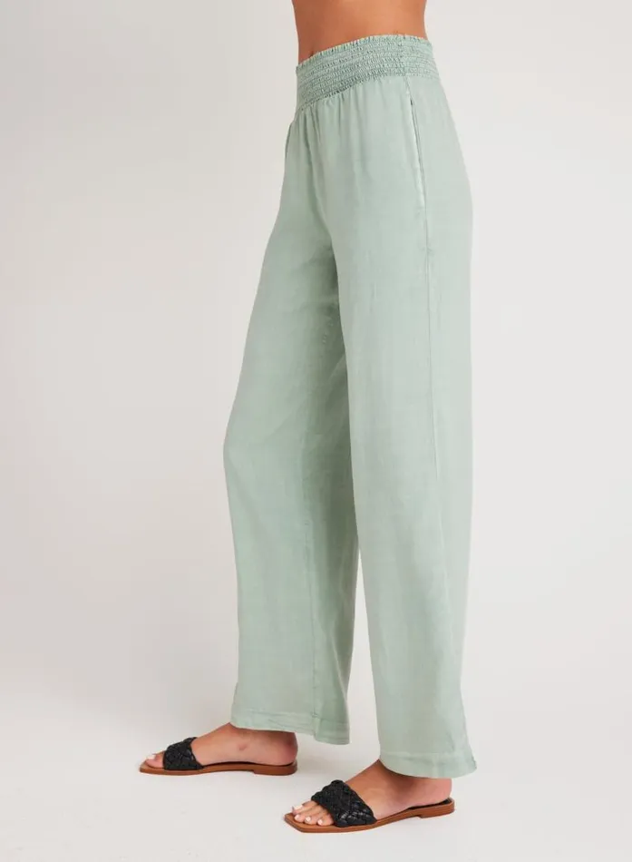 Smocked Waist Wide Leg 8211 Oasis Green Women Bella Dahl Pants