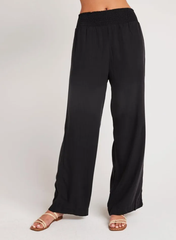 Smocked Waist Wide Leg 8211 Vintage Black Women Bella Dahl Pants