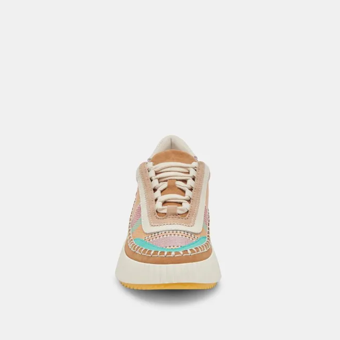Sneakers Women Dolce Vita Dolen Sneakers Tan Multi Raffia