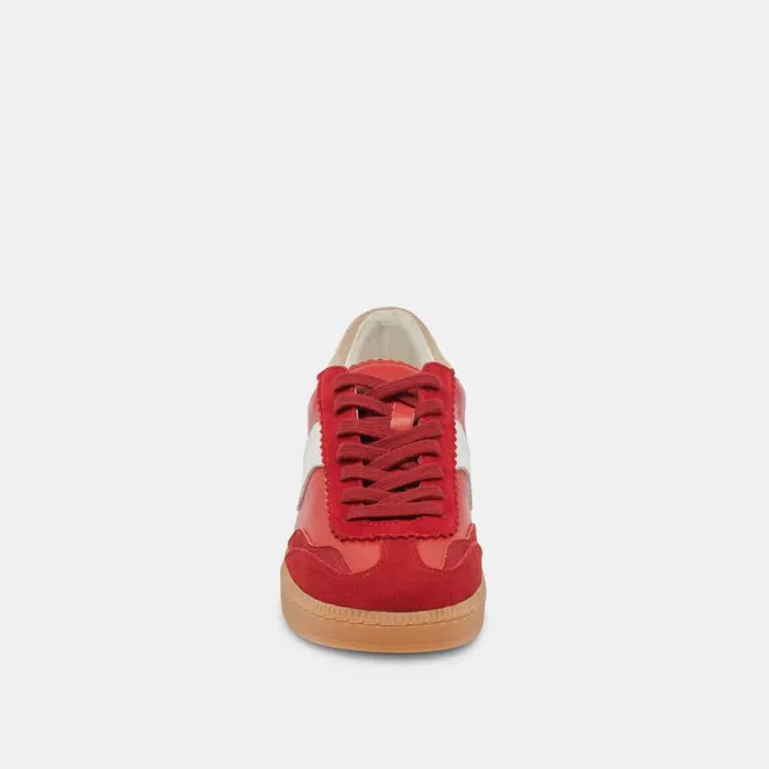 Sneakers Women Dolce Vita Notice Wide Sneakers Crimson Suede