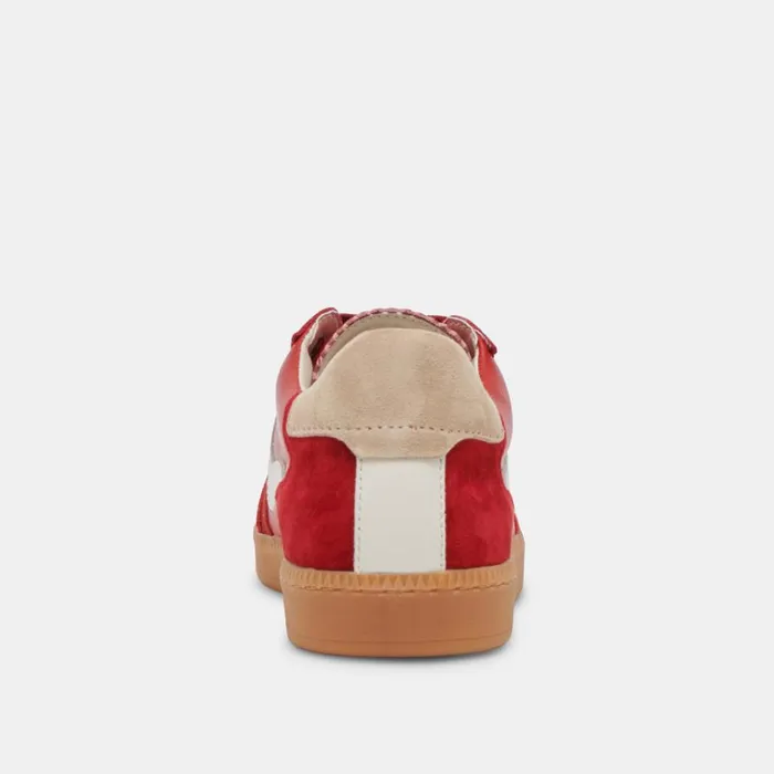 Sneakers Women Dolce Vita Notice Wide Sneakers Crimson Suede
