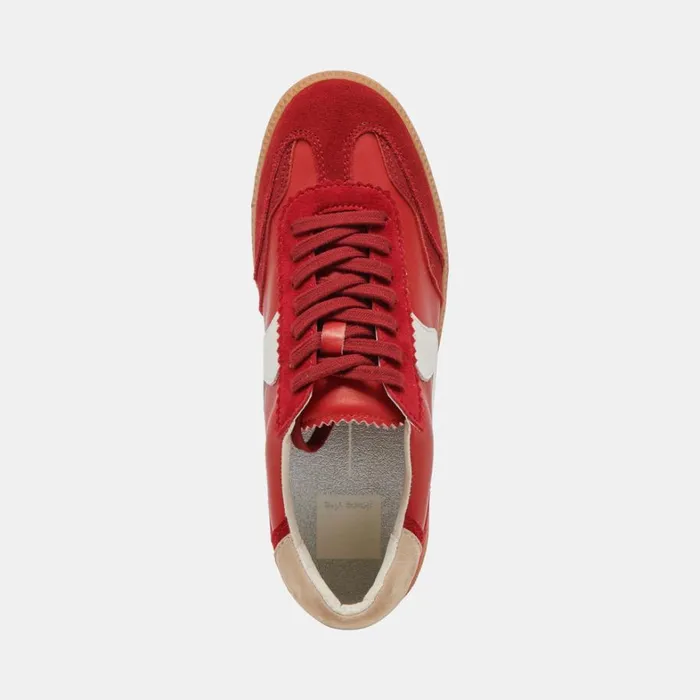 Sneakers Women Dolce Vita Notice Wide Sneakers Crimson Suede