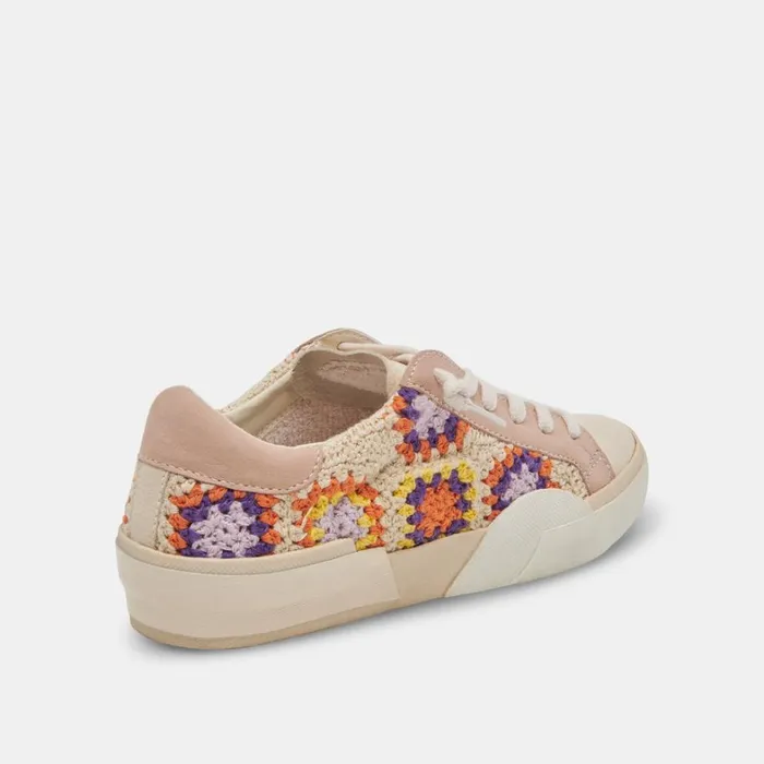 Sneakers Women Dolce Vita Zina Crochet Sneakers Purple Floral Crochet
