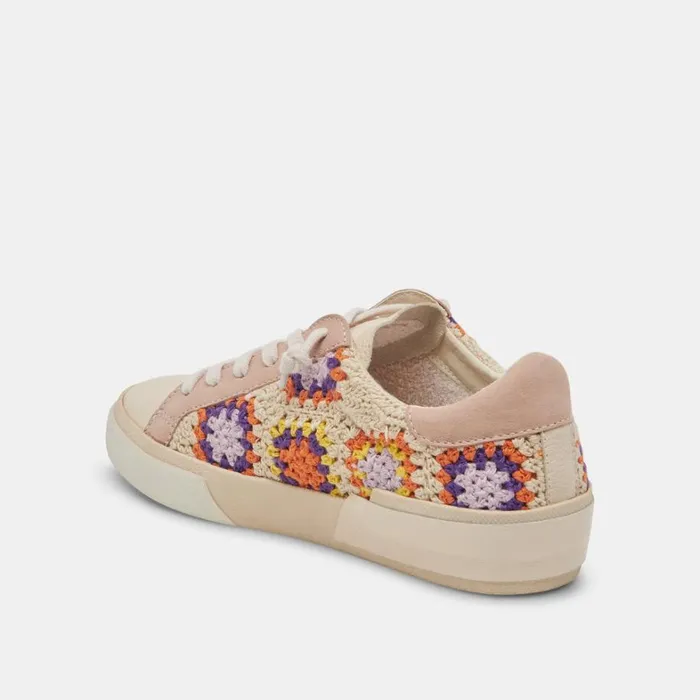 Sneakers Women Dolce Vita Zina Crochet Sneakers Purple Floral Crochet