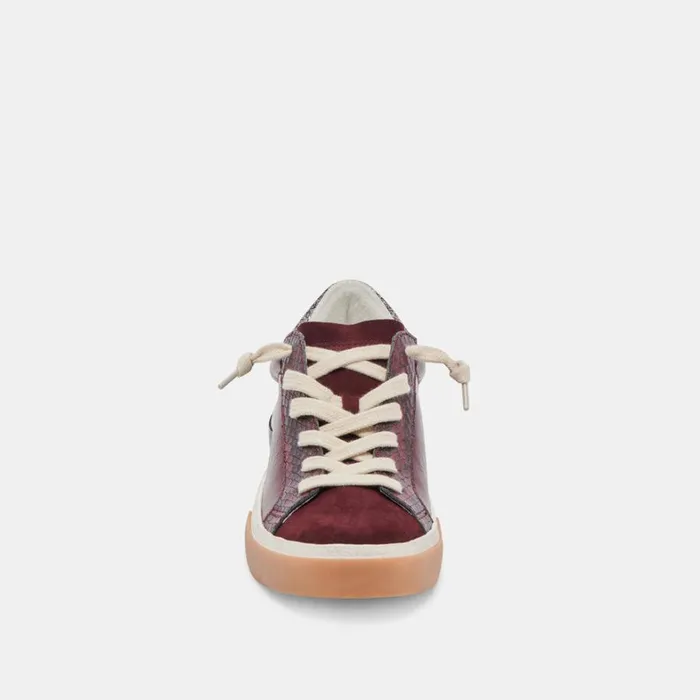 Sneakers Women Dolce Vita Zina Sneakers Burgundy Crinkle Patent