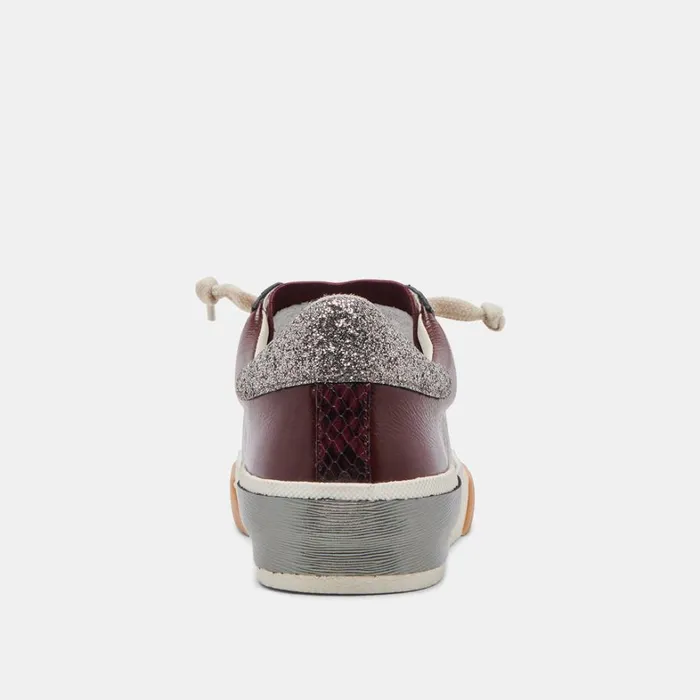Sneakers Women Dolce Vita Zina Sneakers Burgundy Crinkle Patent