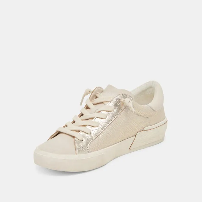 Sneakers Women Dolce Vita Zina Sneakers Champagne Embossed Leather