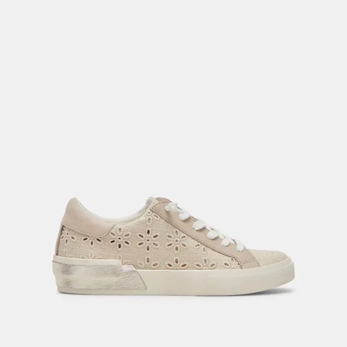 Sneakers Women Dolce Vita Zina Sneakers Oatmeal Floral Eyelet
