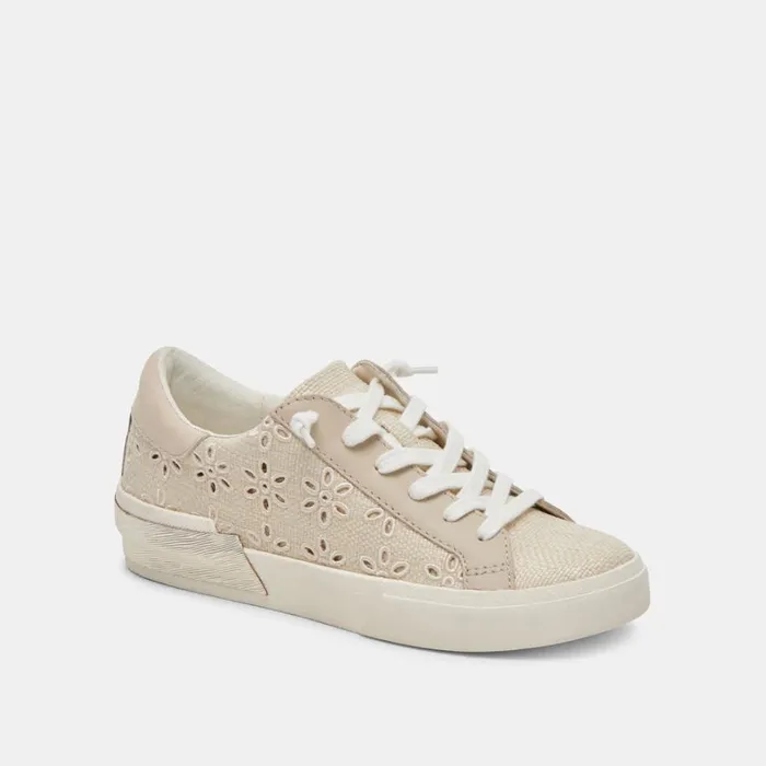 Sneakers Women Dolce Vita Zina Sneakers Oatmeal Floral Eyelet