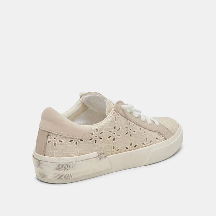 Sneakers Women Dolce Vita Zina Sneakers Oatmeal Floral Eyelet