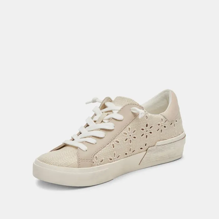 Sneakers Women Dolce Vita Zina Sneakers Oatmeal Floral Eyelet