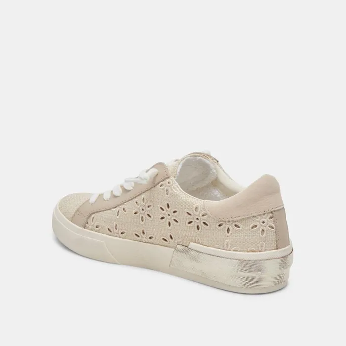 Sneakers Women Dolce Vita Zina Sneakers Oatmeal Floral Eyelet