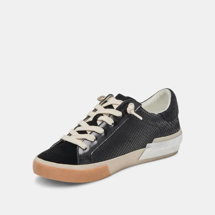 Sneakers Women Dolce Vita Zina Sneakers Onyx Embossed Leather