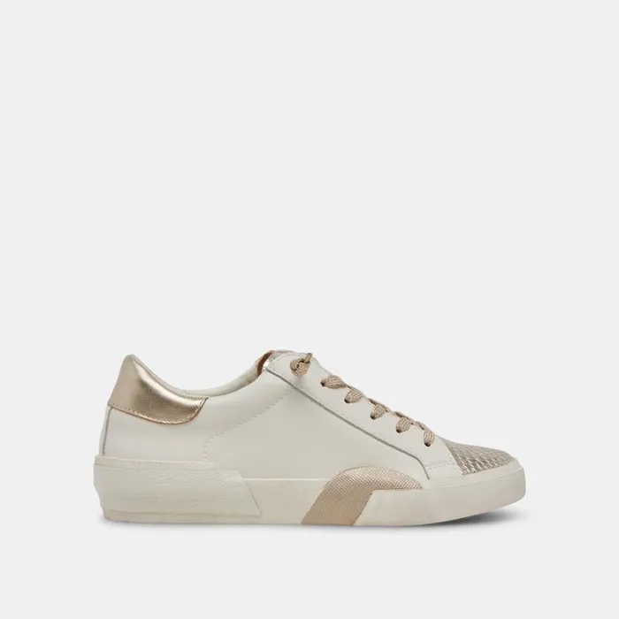 Sneakers Women Dolce Vita Zina Sneakers White Gold Leather