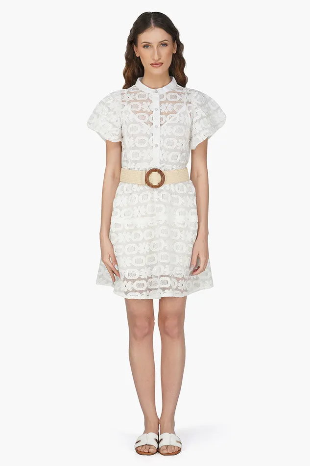 Snowwhite Lace Short Dress